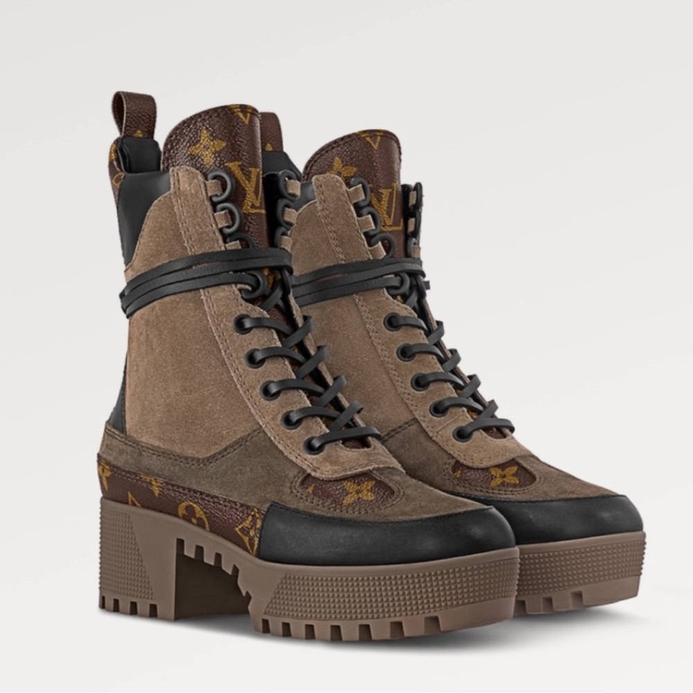 Louis Vuitton Laureate Platform Desert Boots – Brown Monogram